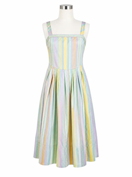 Free People Dresses & Skirts - Free People Primavera Stripe Cotton Pastel Midi Dress - Size M